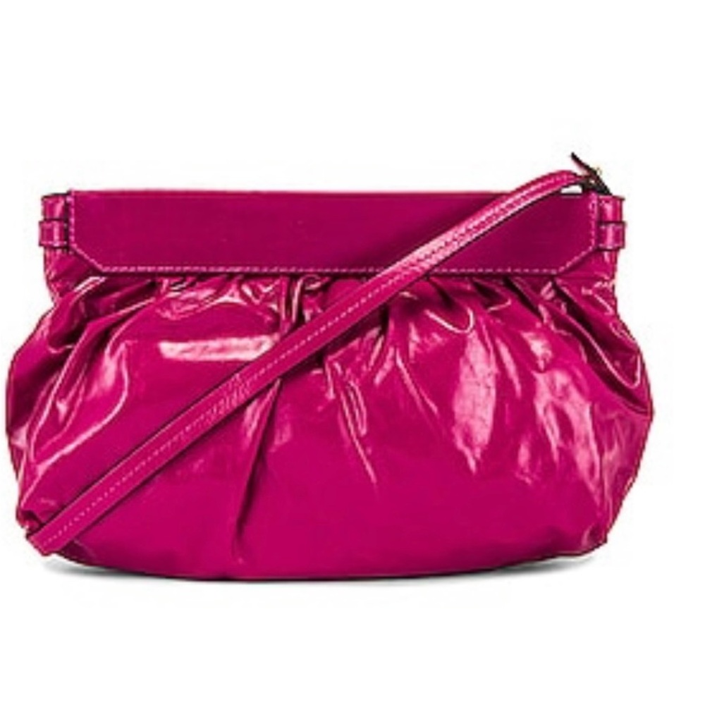 Isabel Marant Luzes ruched leather nylon crossbody bag
